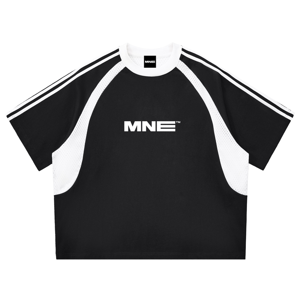 MNE Contrast Panel Mesh Tee