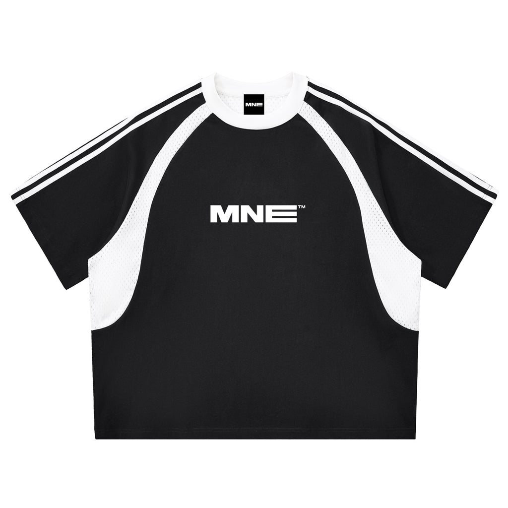 MNE Contrast Panel Mesh Tee